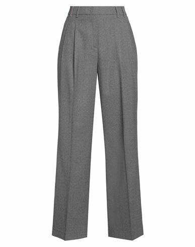 Peserico Woman Pants Lead Wool, Polyester, Elastane Cover