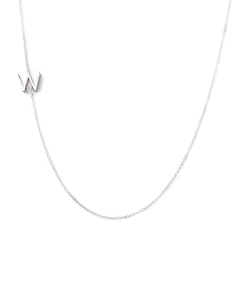 Maya Brenner Designs 14k White Gold Mini Letter Necklace Cover