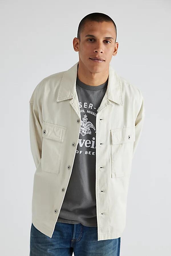 Levi's Patch Pocket Overshirt Top in Oatmeal Cover