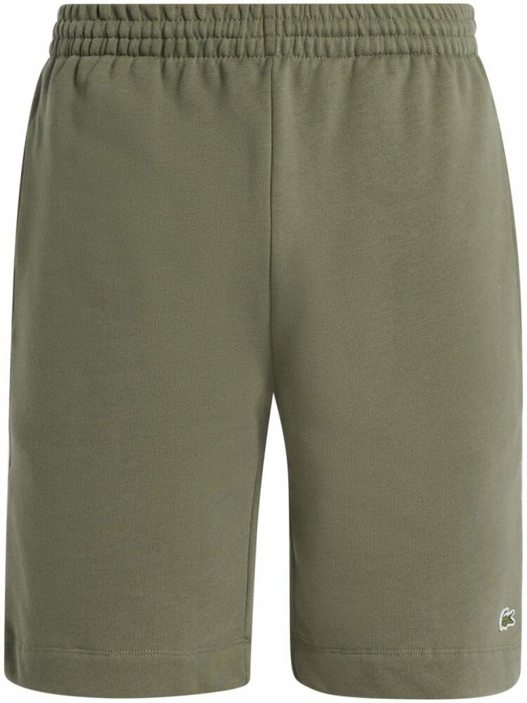 Lacoste logo-patch cotton-blend track shorts - Green Cover