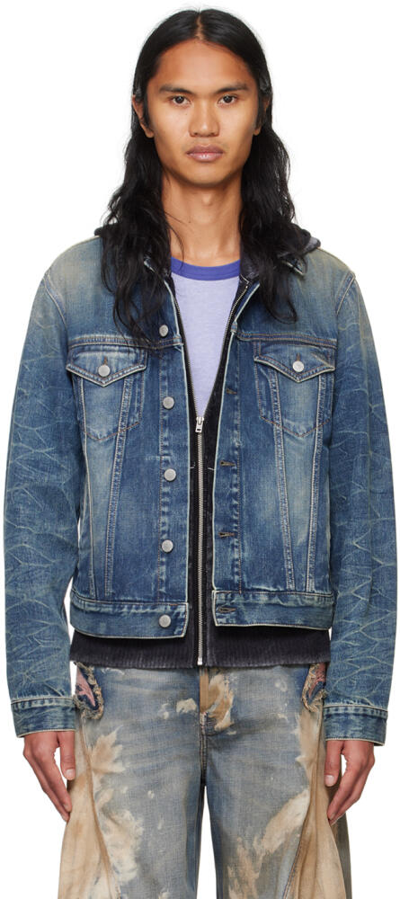 Acne Studios Blue Regular Fit Denim Jacket Cover