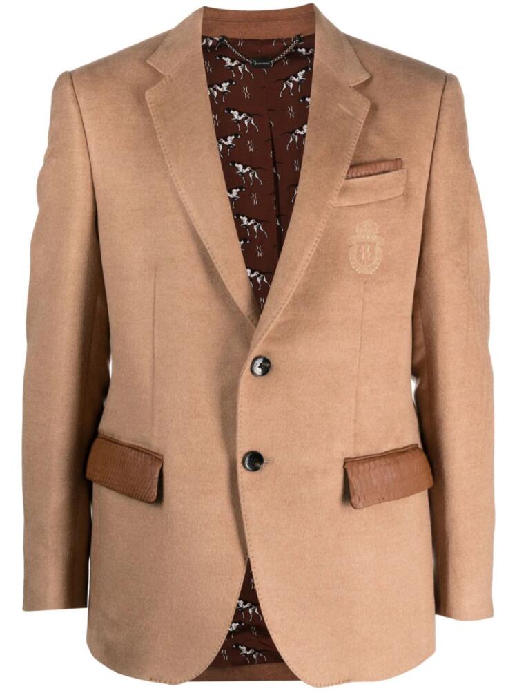 Billionaire single-breasted silk blazer - Neutrals Cover