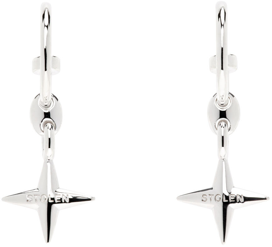 Stolen Girlfriends Club Silver Shuriken Clean Anchor Sleeper Earrings Cover