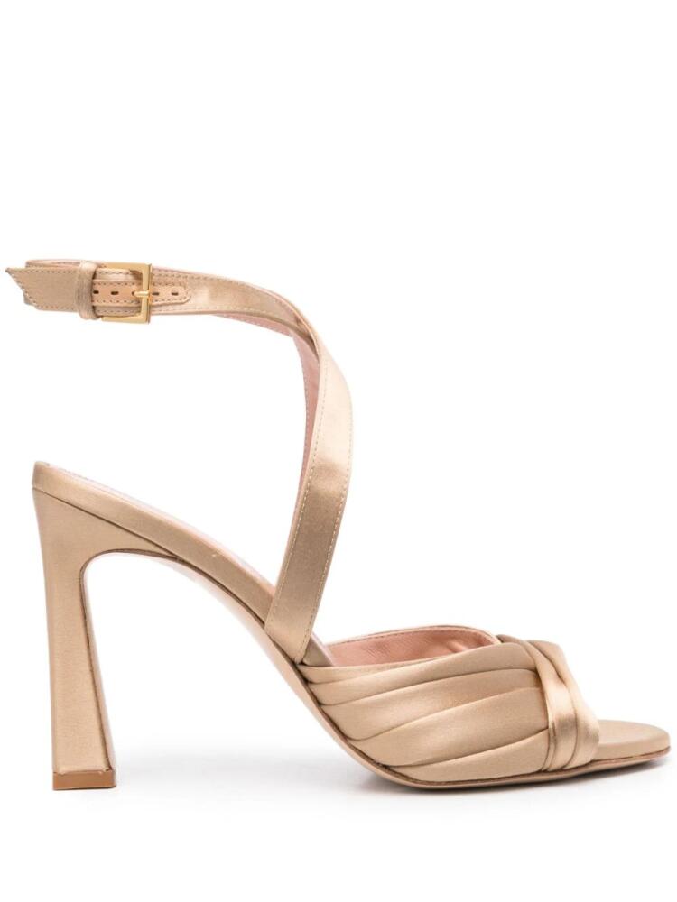 Alberta Ferretti 100mm satin sandals - Neutrals Cover