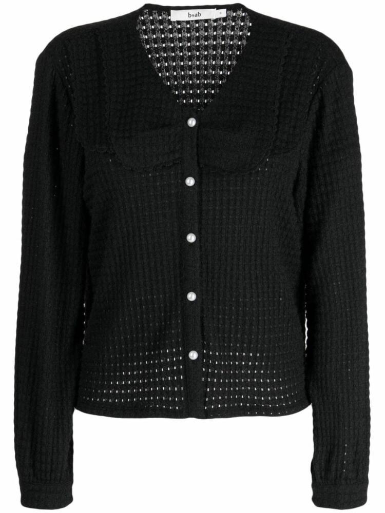 b+ab open-knit button-down cardigan - Black Cover