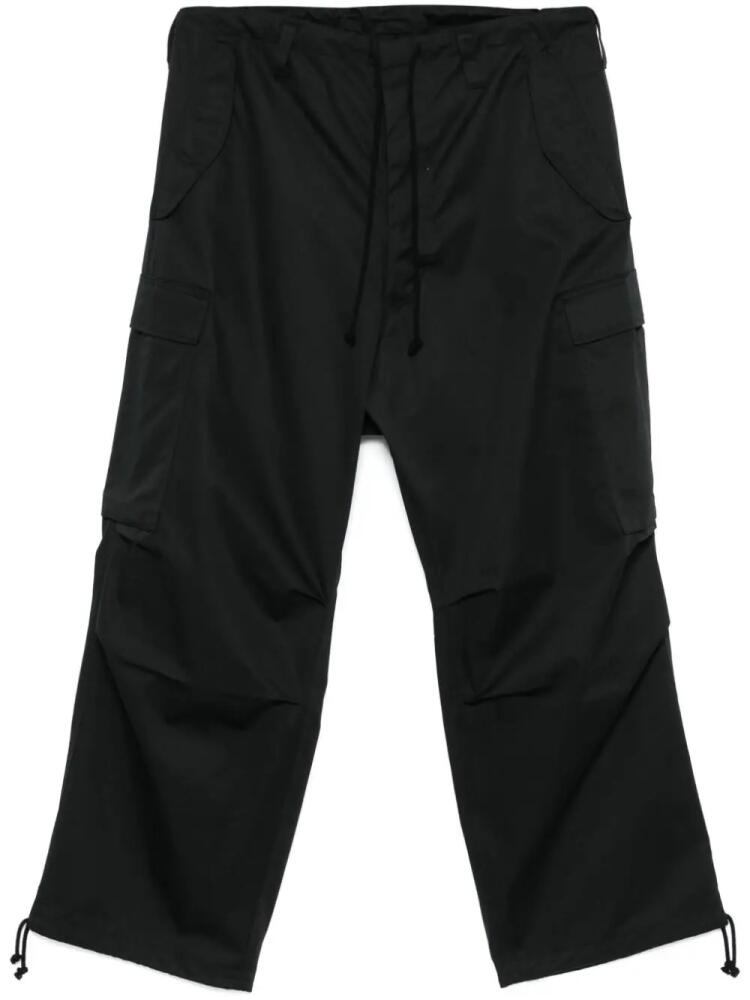 Yohji Yamamoto twill cargo pants - Black Cover