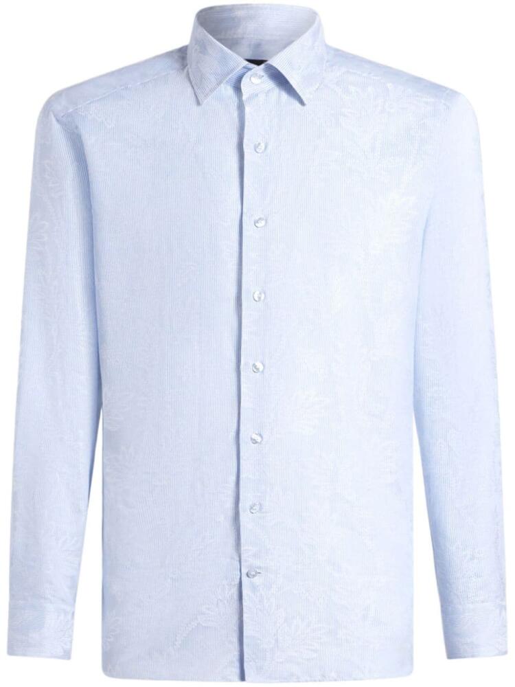 ETRO striped jacquard shirt - Blue Cover