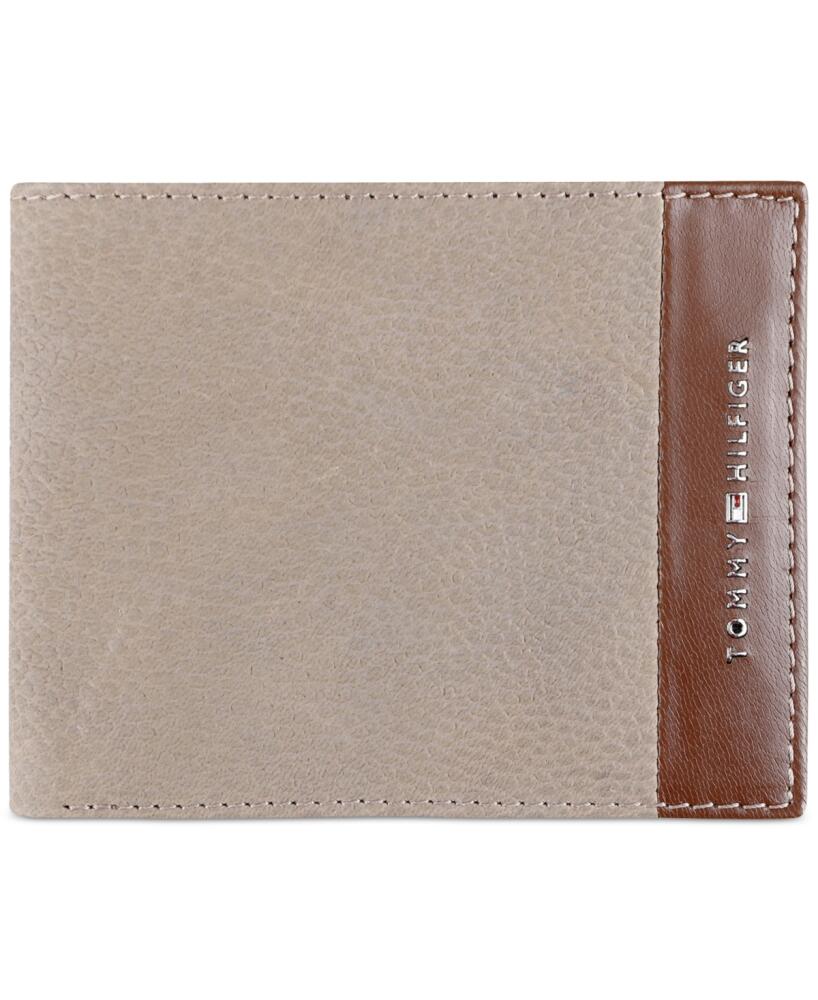 Tommy Hilfiger Men's Inlayed Logo Slim-Fold Wallet - Taupe Cover