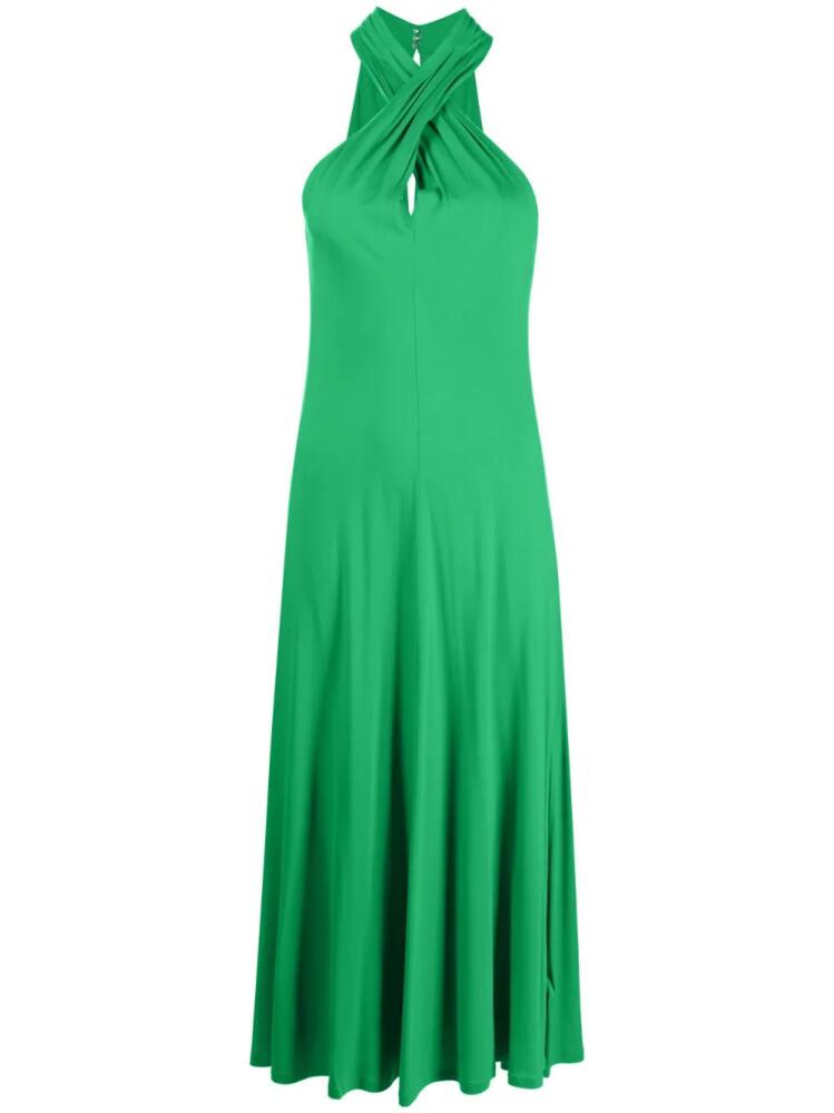 Polo Ralph Lauren halterneck flared midi dress - Green Cover