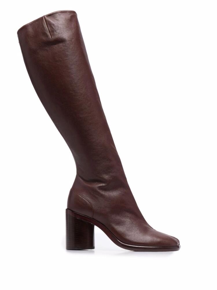 Maison Margiela Tabi 80mm knee-high boots - Brown Cover