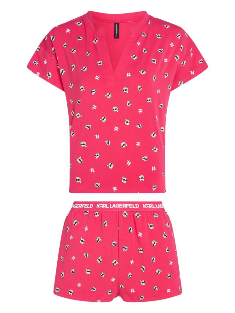 Karl Lagerfeld Ikon pajama shorts set - Pink Cover