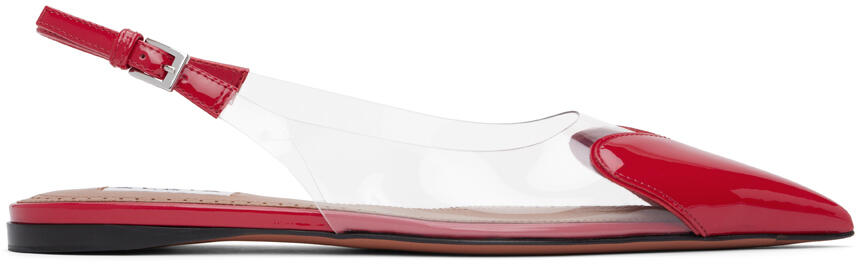 ALAÏA Red 'Le Cœur' Ballerina Flats Cover