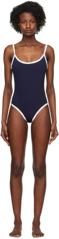 Moncler Navy Printed Swimsuit Cover