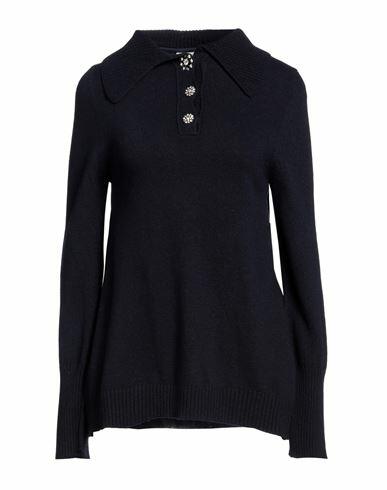 Semicouture Woman Sweater Navy blue Polyamide, Wool, Viscose, Cashmere, Virgin Wool Cover