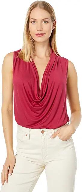 LAmade Cheers Drape Tank in Micomodal Spandex (Ruby) Women's Clothing Cover