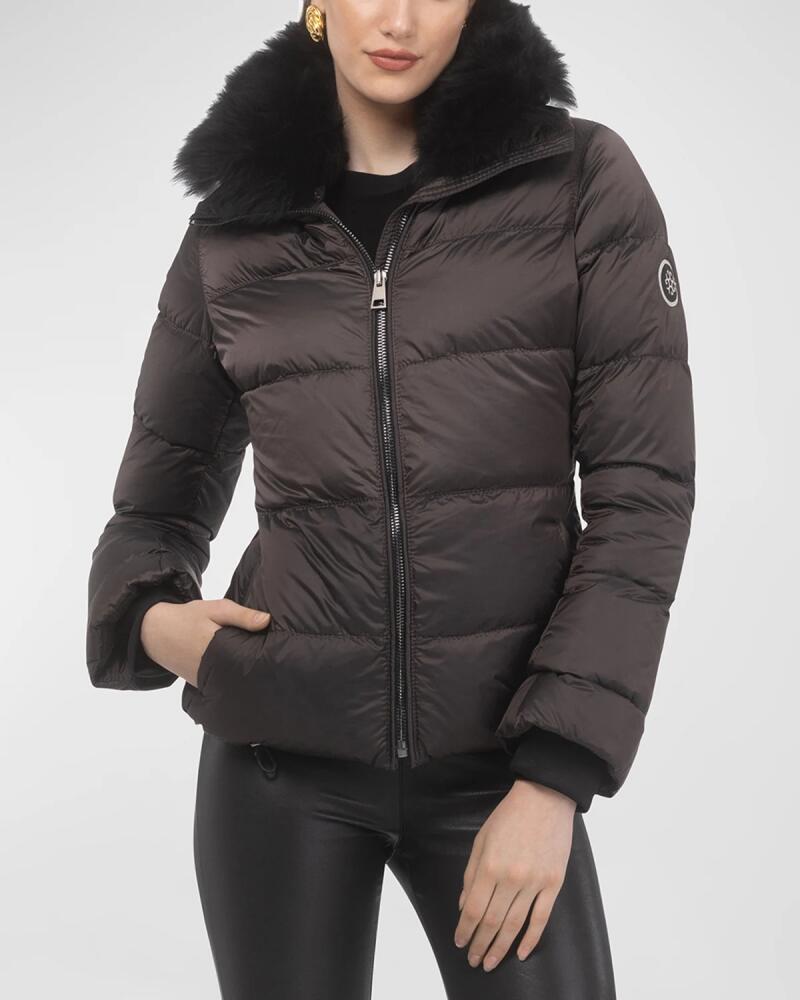 Gorski Apres-Ski Jacket With Detachable Toscana Lamb Shearling Collar Cover