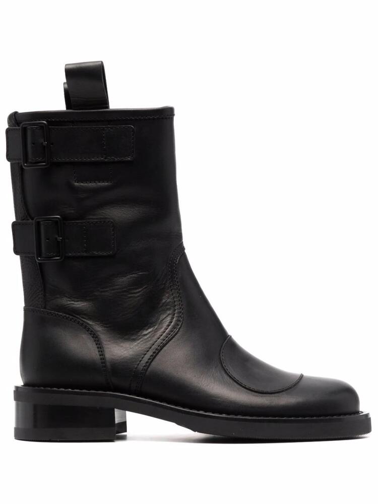 Buttero Elba leather mid-calf boots - Black Cover