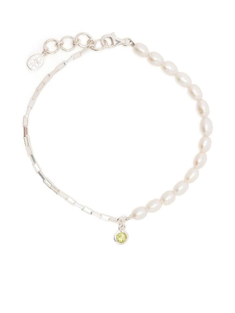 DOWER AND HALL Luna pearl chain bracelet - Silver Cover