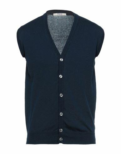 Tsd12 Man Cardigan Midnight blue Cotton Cover