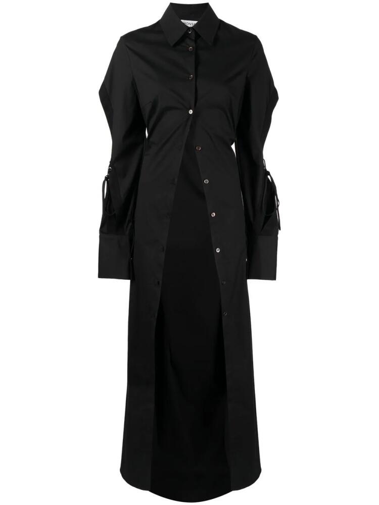 Monse long cotton shirt - Black Cover