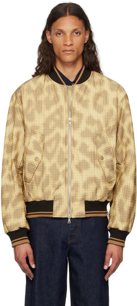 Dries Van Noten Yellow Printed Bomber Jacket Cover