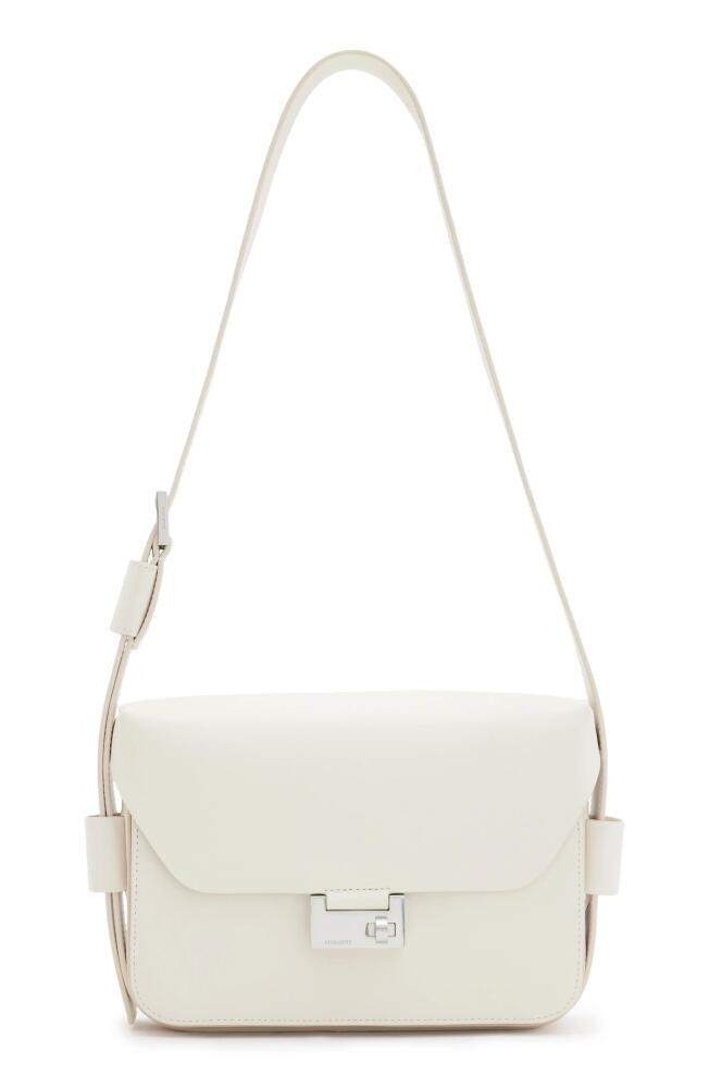 AllSaints Etienne Leather Shoulder Bag in Desert White Cover