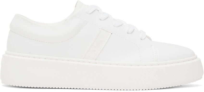 GANNI White Sporty Mix Cupsole Sneakers Cover