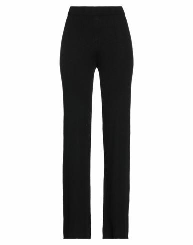 Low Classic Woman Pants Black Merino Wool Cover