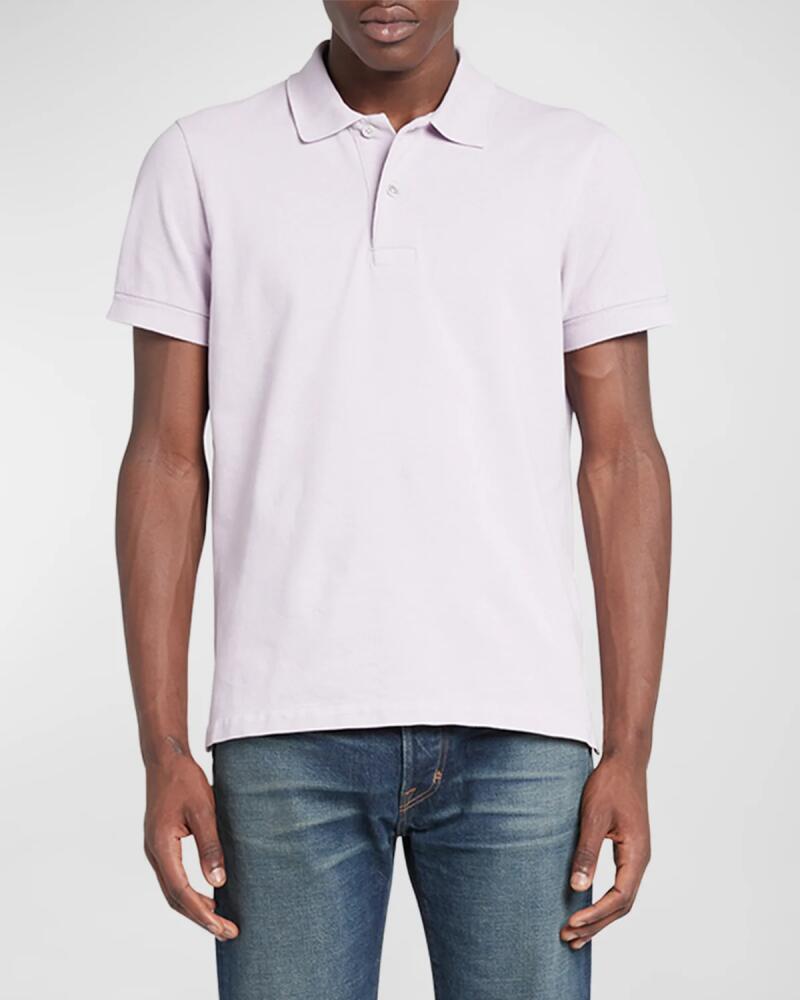 TOM FORD Men's Cotton Pique Polo Shirt Cover