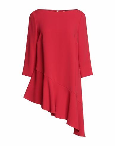 Maison Common Woman Mini dress Red Polyester, Elastane Cover