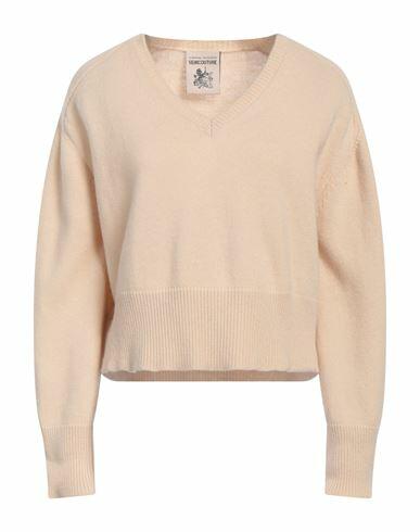 Semicouture Woman Sweater Beige Virgin Wool, Cashmere Cover