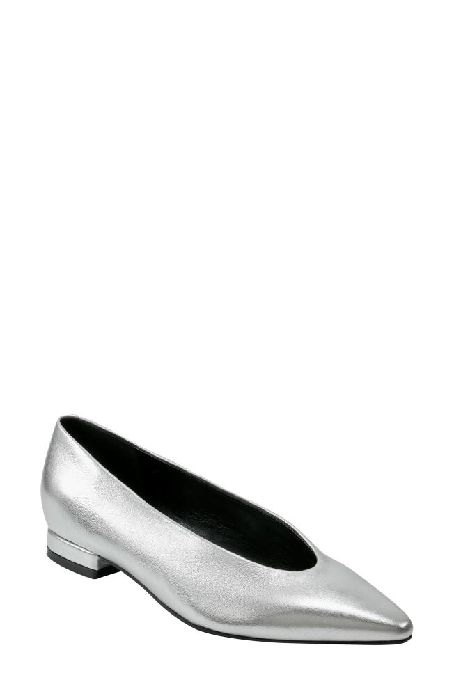 Marc Fisher LTD Gunner Pointed Toe Flat in Silver Cover