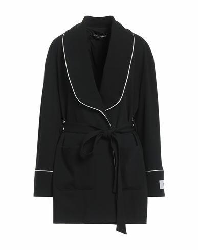 Dolce & gabbana Woman Overcoat & Trench Coat Black Virgin Wool, Elastane Cover