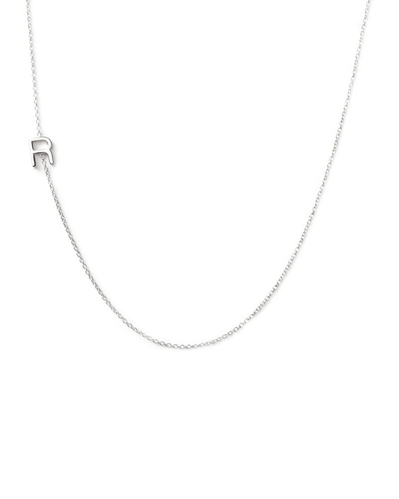 Maya Brenner Designs 14k White Gold Mini Letter Necklace Cover