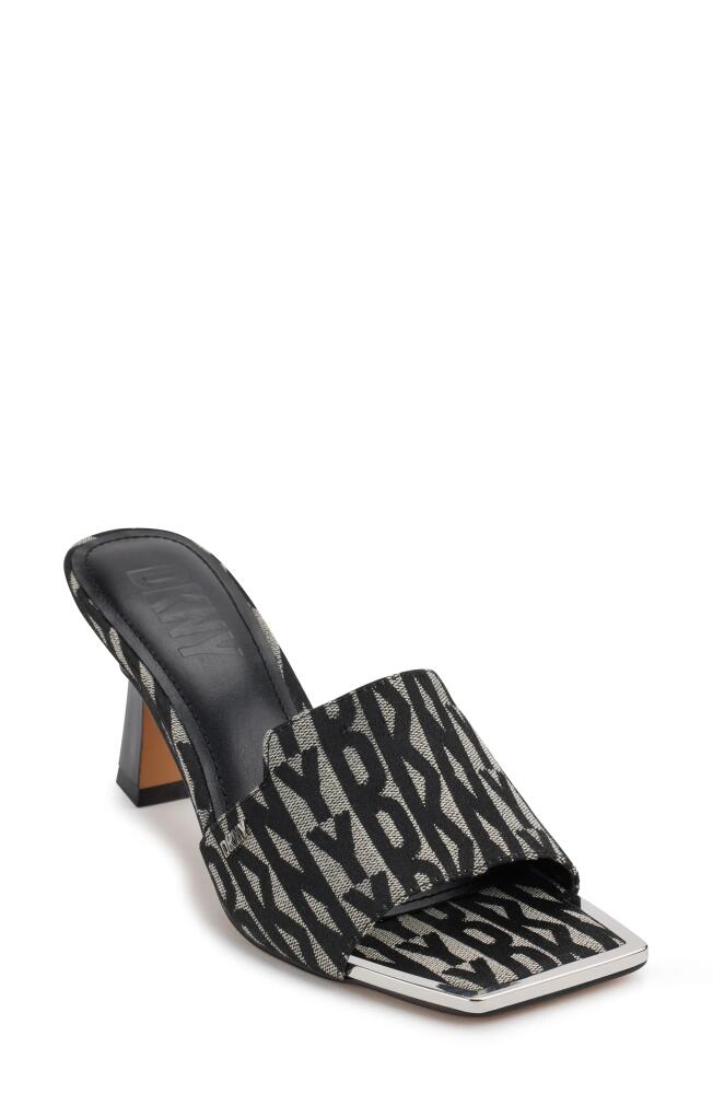 DKNY Square Toe Slide Sandal in Black/Eggnog Cover