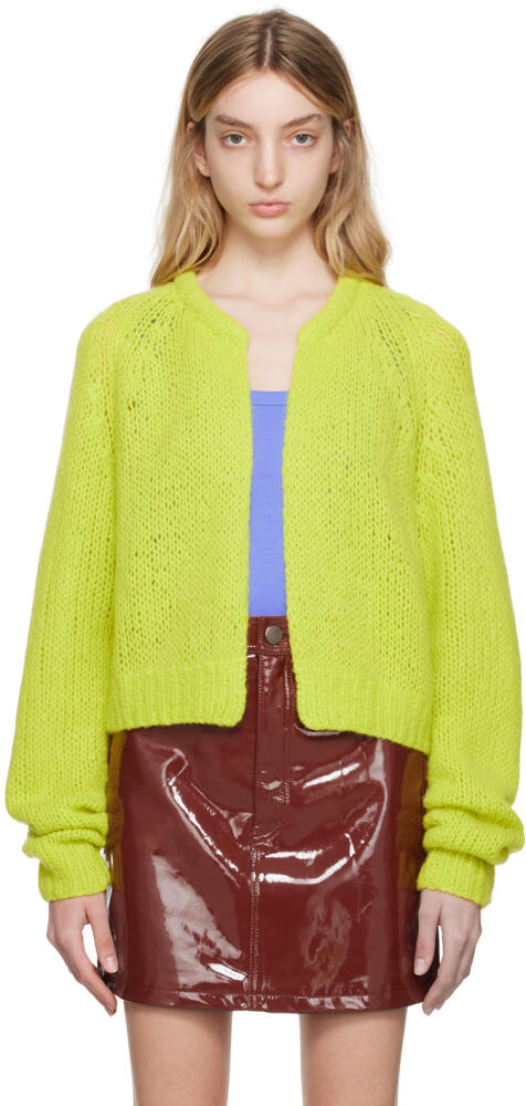 Frenckenberger Yellow Short Bomber Cardigan Cover