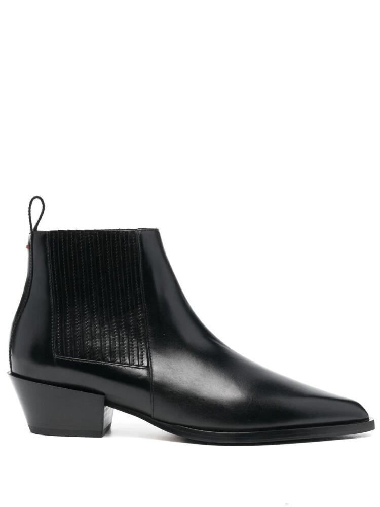 Aeyde pointed-toe leather ankle boots - Black Cover