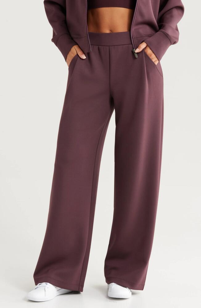 Zella Luxe Wide Leg Pants in Burgundy Fudge Cover