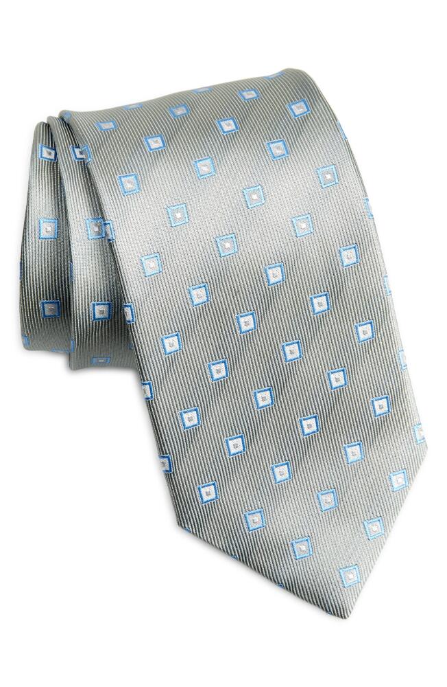 David Donahue Neat Silk Tie in Gray Cover