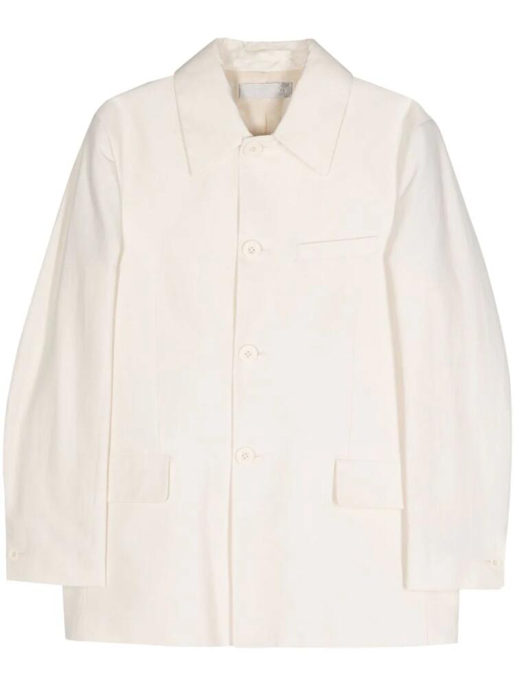 OUR LEGACY button-up cotton-blend jacket - Neutrals Cover