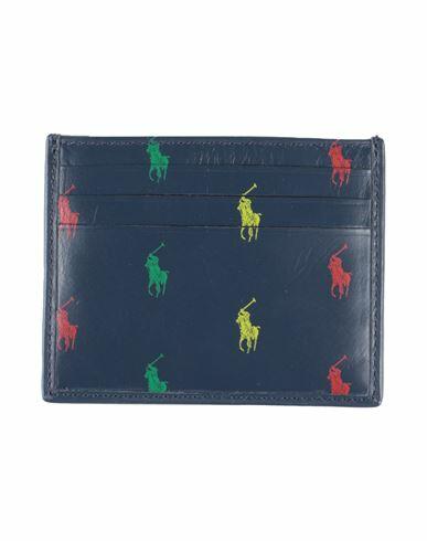 Polo Ralph Lauren Man Document holder Navy blue Leather Cover