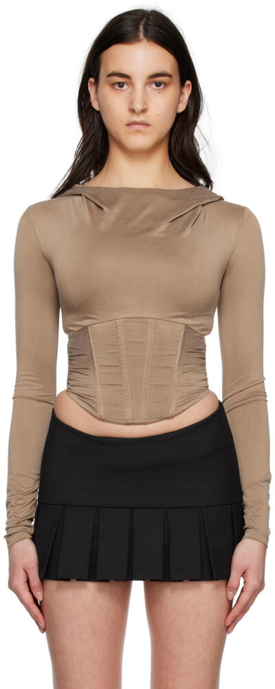 MISBHV Taupe Corset Hoodie Cover