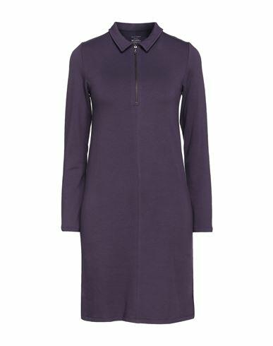 Majestic Filatures Woman Mini dress Dark purple Viscose, Elastane Cover