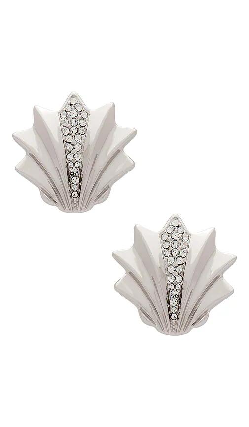 Julietta Metal Shell Earrings in Metallic Silver Cover