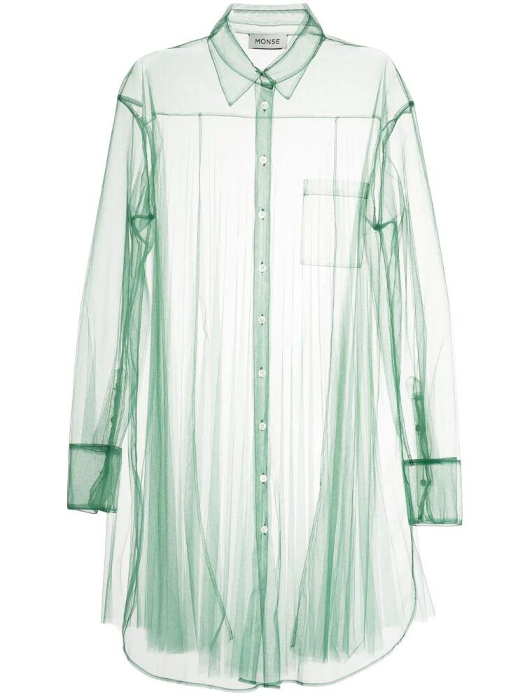 Monse semi-sheer shirt - Green Cover