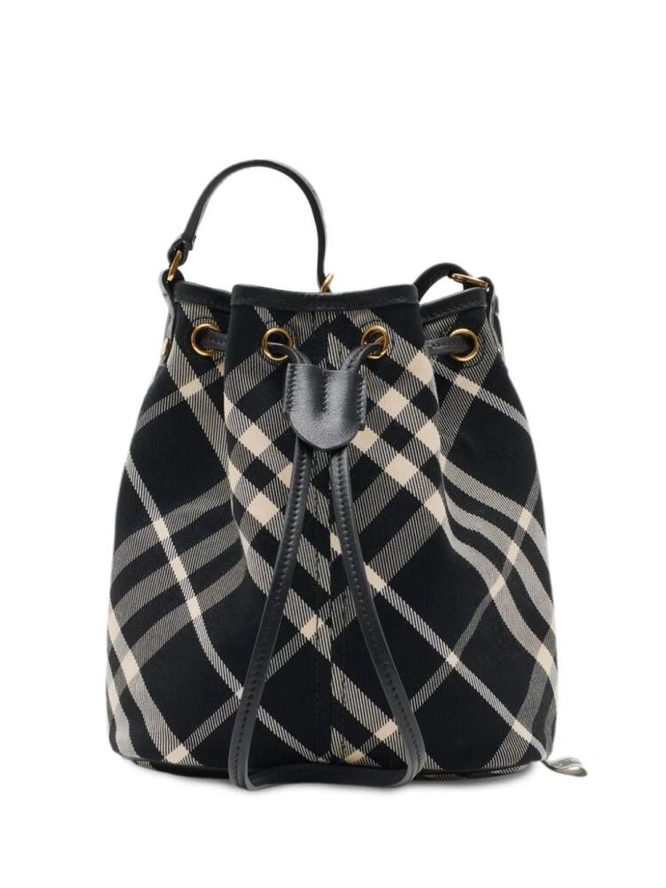 Burberry mini check-print bucket bag - Black Cover