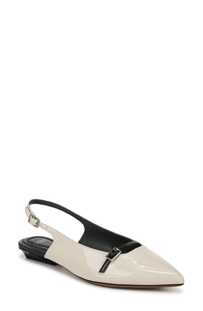 SARTO by Franco Sarto Emma Pointed Toe Slingback Flat in White Cover