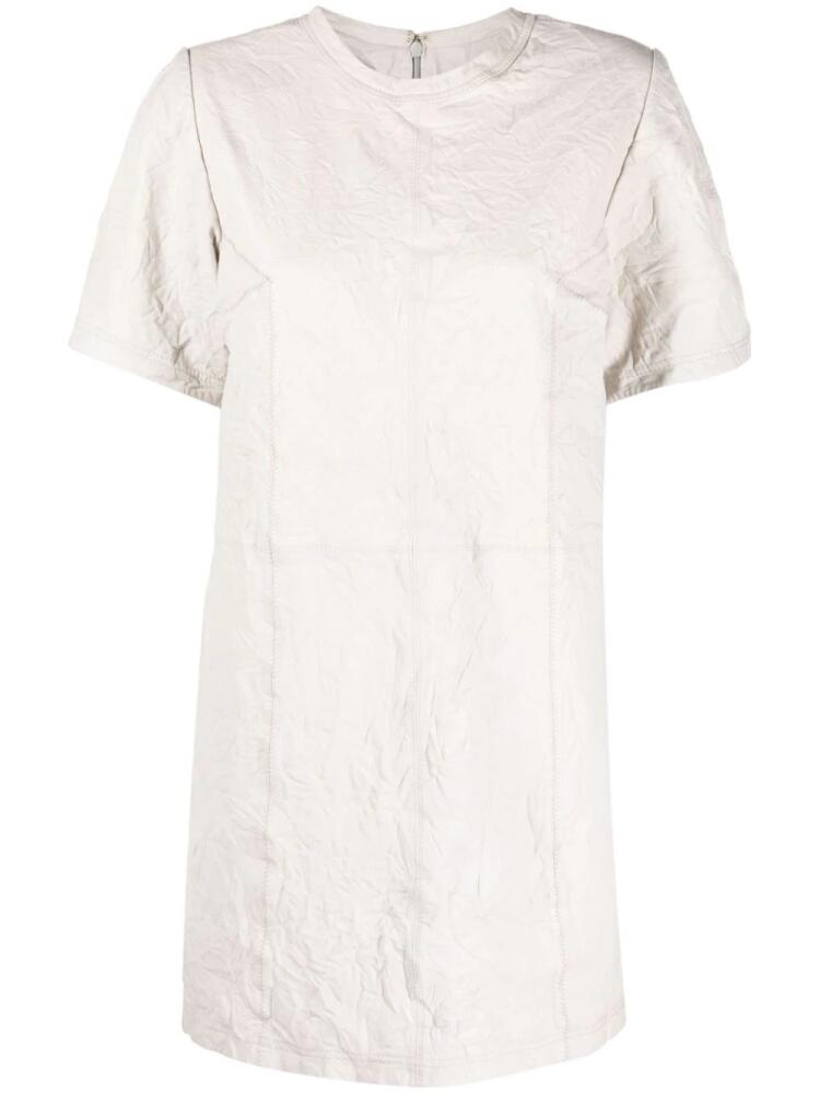 Zadig&Voltaire Riddy crinkled leather minidress - Neutrals Cover