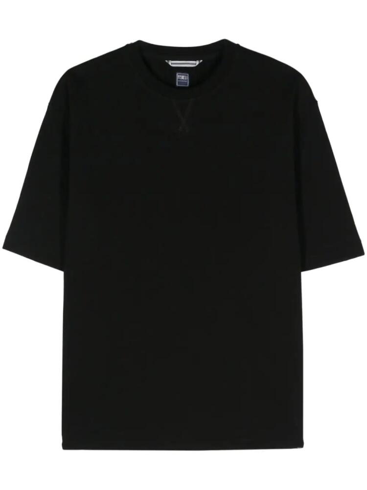 Fedeli Dalton cotton T-shirt - Black Cover