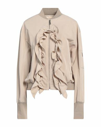 Seventy Sergio Tegon Woman Jacket Beige Polyester, Cotton Cover